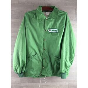 Cap’n Jac Vintage ACF Carter Nylon Jacket Mens L Green Snap 70s 80s USA